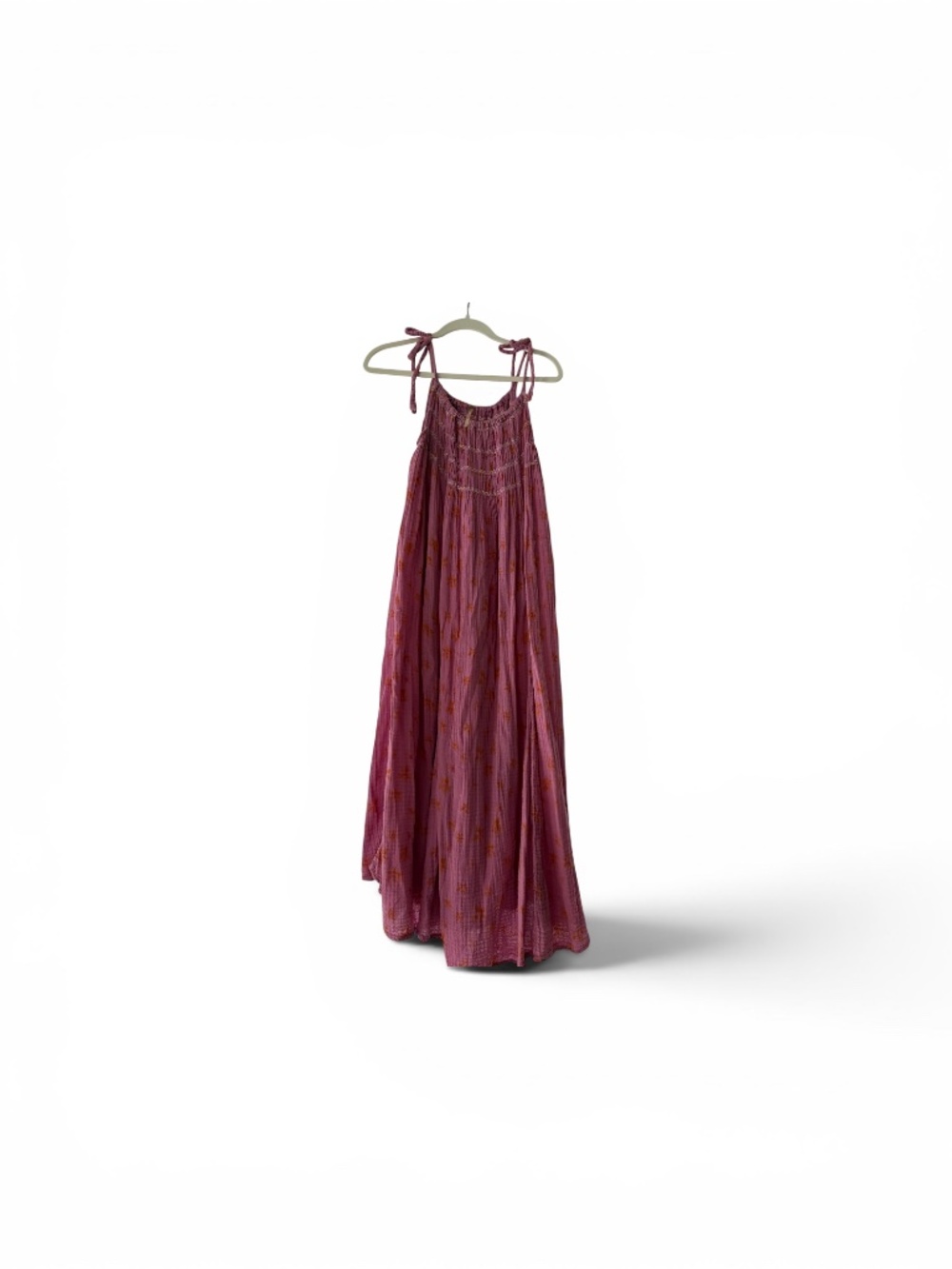 Free People Azure Maxi Dress Floral Printed Sleeveless Smocked Pink S - Picture 7 of 7